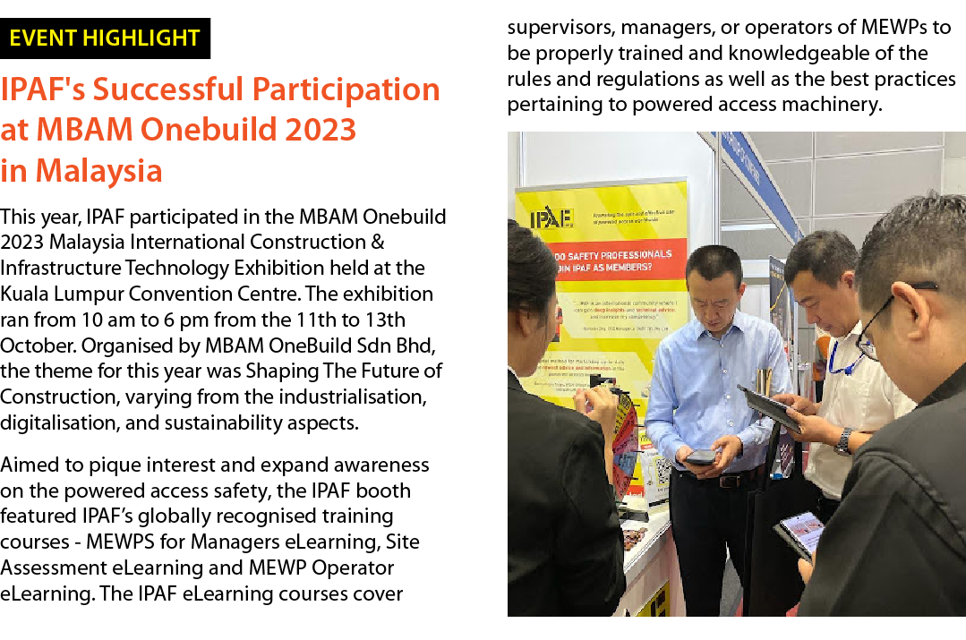 ￼ IPAF's Successful Participation at MBAM Onebuild 2023 in Malaysia This year, IPAF participated in the MBAM Onebuild...