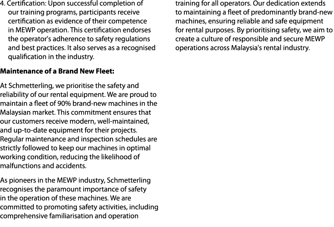 4. Certification: Upon successful completion of our training programs, participants receive certification as evidence...