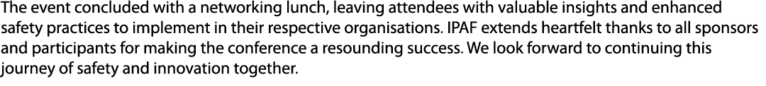 The event concluded with a networking lunch, leaving attendees with valuable insights and enhanced safety practices t...