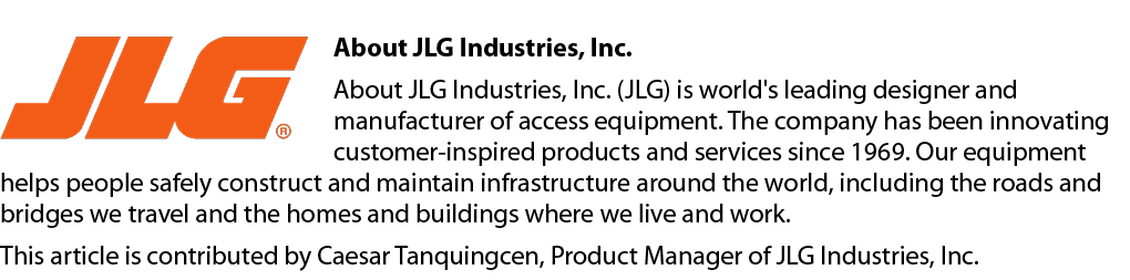 ￼About JLG Industries, Inc. About JLG Industries, Inc. (JLG) is world's leading designer and manufacturer of access e...