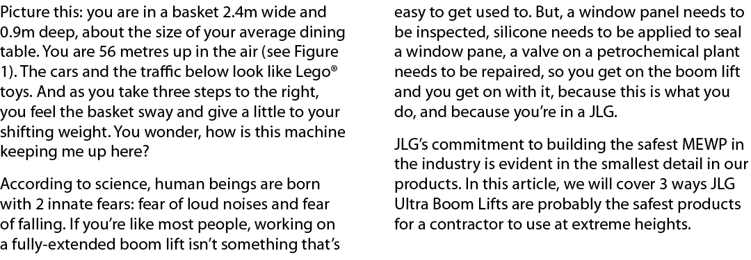 Picture this: you are in a basket 2.4m wide and 0.9m deep, about the size of your average dining table. You are 56 me...