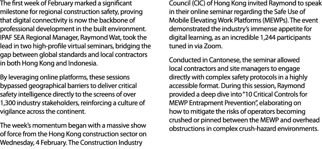 The first week of February marked a significant milestone for regional construction safety, proving that digital conn...