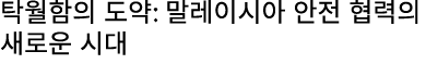 탁월함의 도약: 말레이시아 안전 협력의 새로운 시대