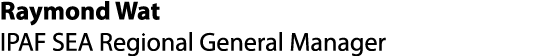 Raymond Wat IPAF SEA Regional General Manager