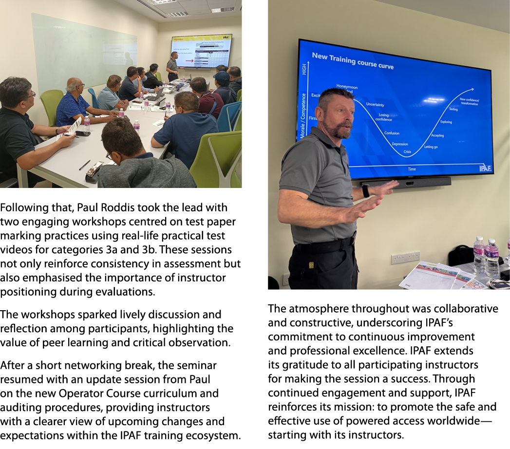 ￼ Following that, Paul Roddis took the lead with two engaging workshops centred on test paper marking practices using...